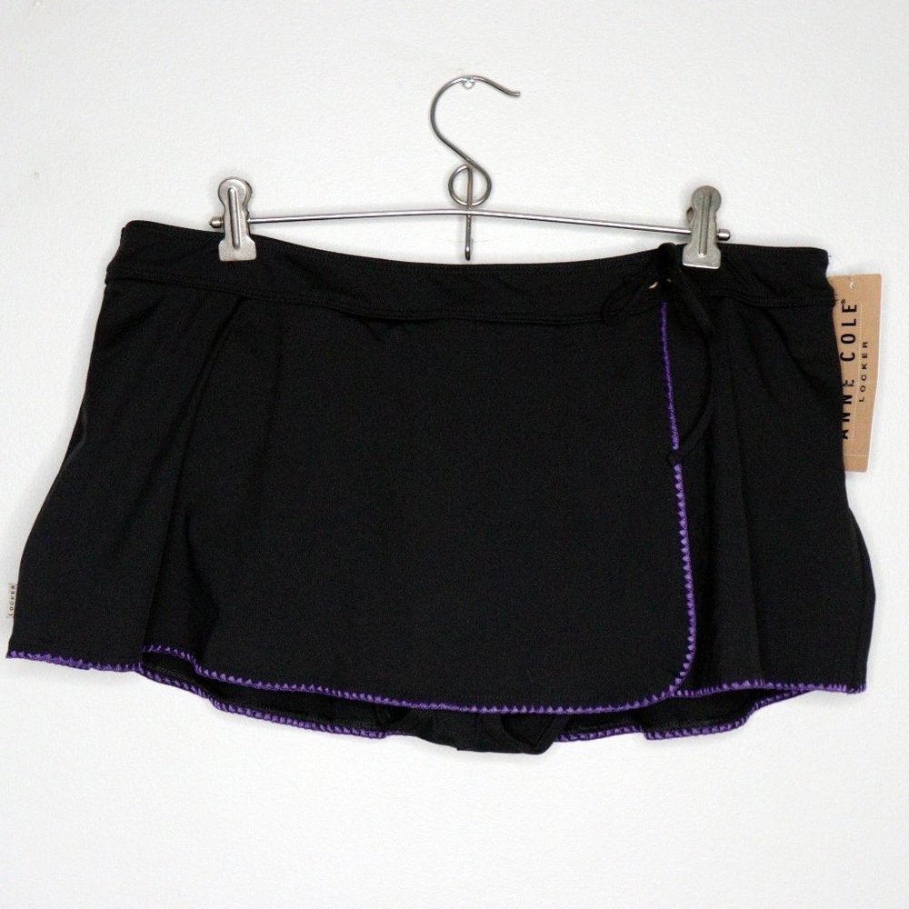 🌏 Anne Cole Locker - Swim Skirt bikini bottoms -  XL